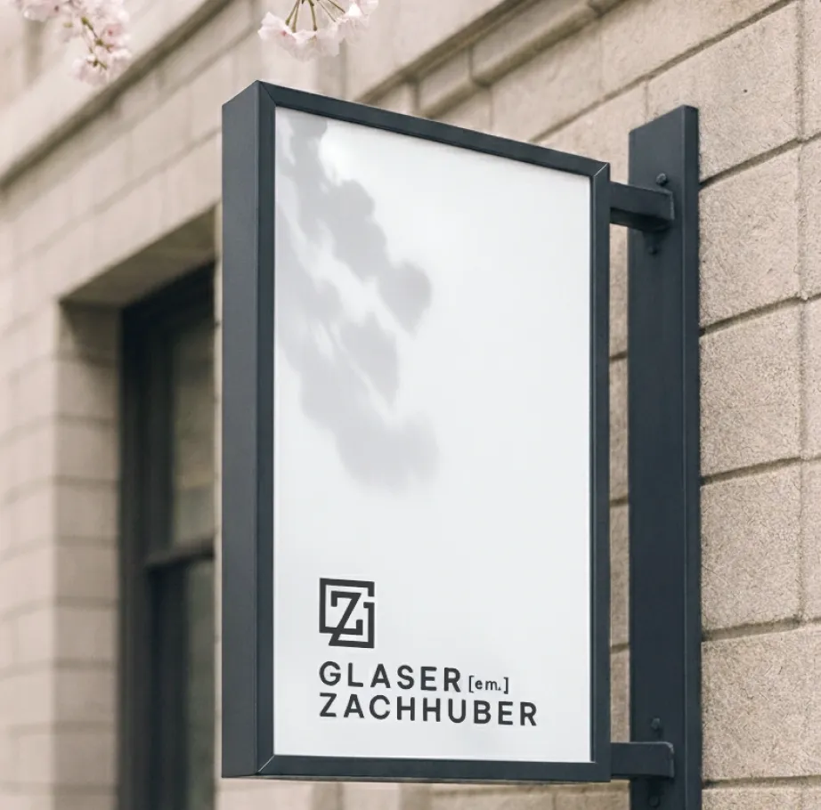 Kanzleischild von Glaser & Zachhuber